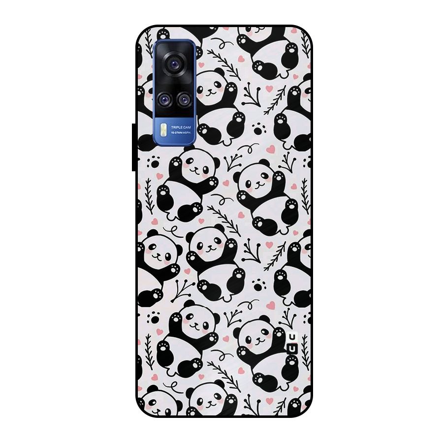 Cute Adorable Panda Pattern Metal Back Case for Vivo Y51