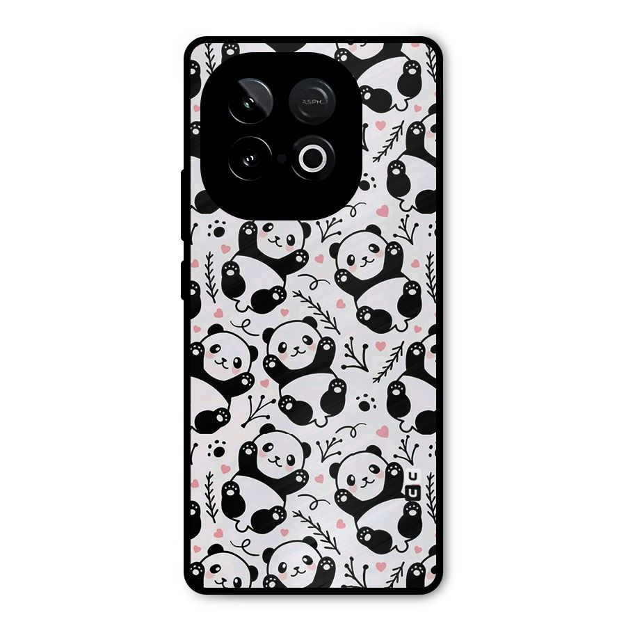 Cute Adorable Panda Pattern Metal Back Case for iQOO Neo 10