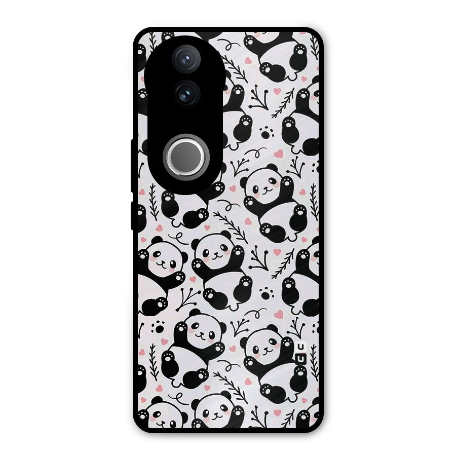 Cute Adorable Panda Pattern Metal Back Case for iQOO Z10R