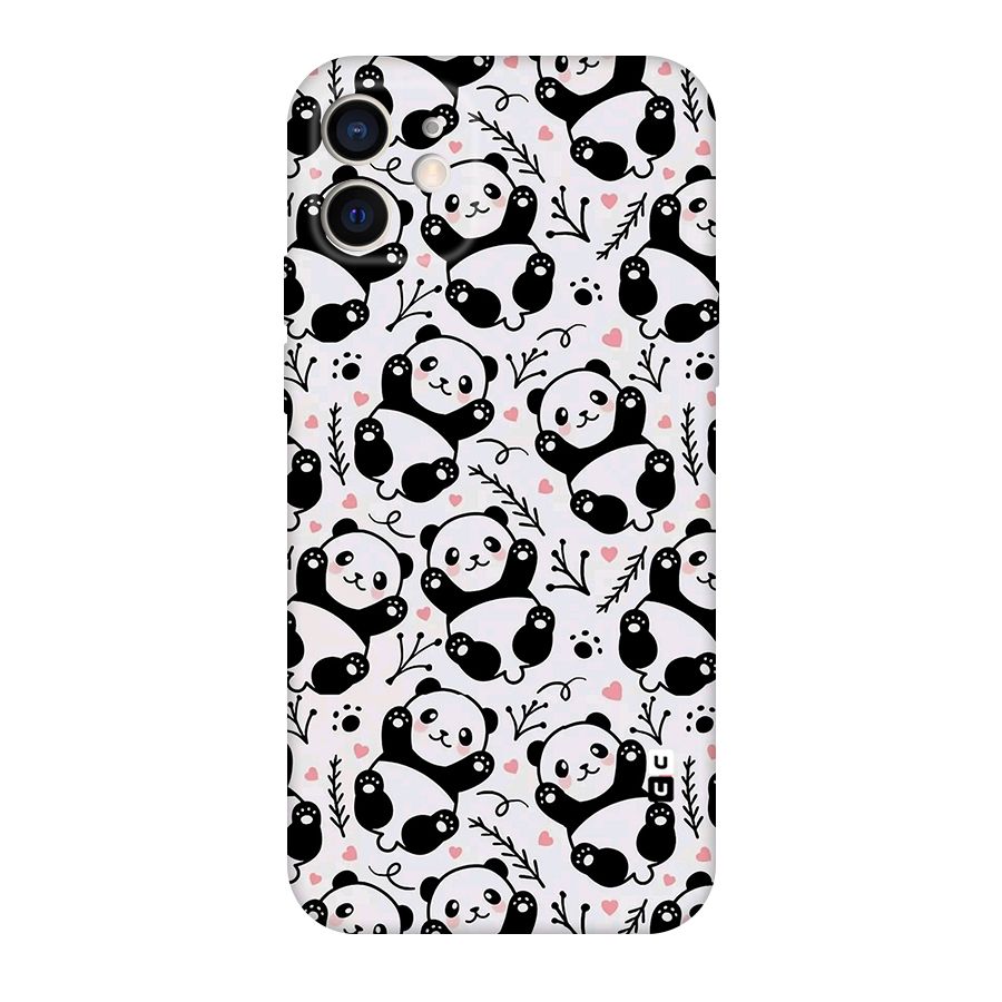 Cute Adorable Panda Pattern Original Polycarbonate Back Case for iPhone 12