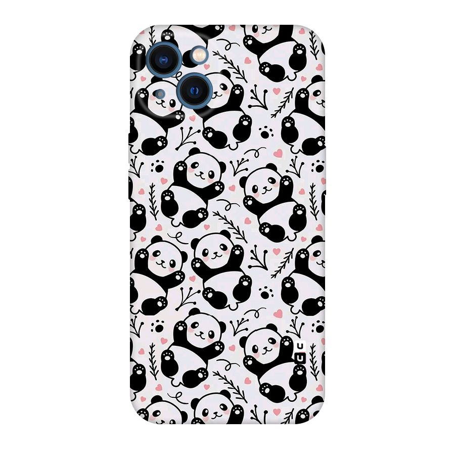 Cute Adorable Panda Pattern Original Polycarbonate Back Case for iPhone 13