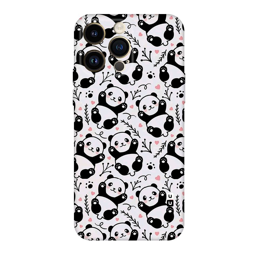 Cute Adorable Panda Pattern Original Polycarbonate Back Case for iPhone 14 Pro Max