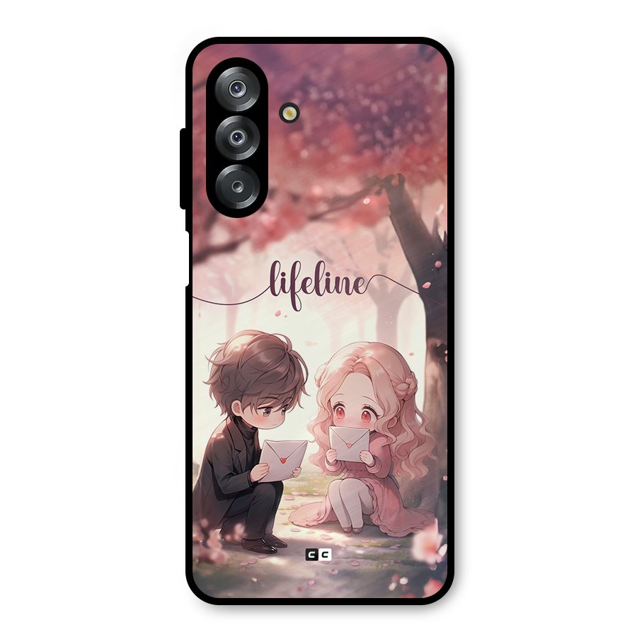 Cute Anime Couple Metal Back Case for Galaxy A26