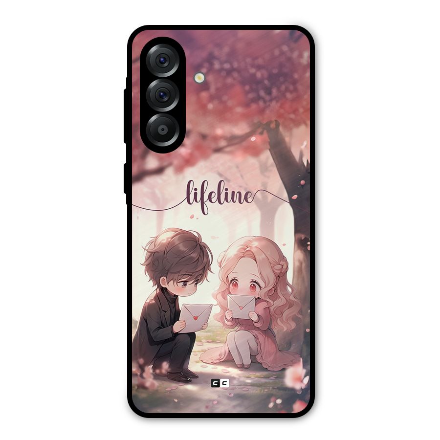 Cute Anime Couple Metal Back Case for Galaxy A56