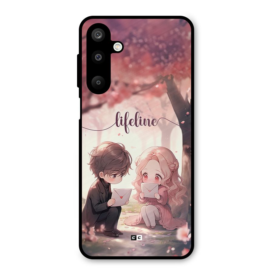 Cute Anime Couple Metal Back Case for Galaxy M16