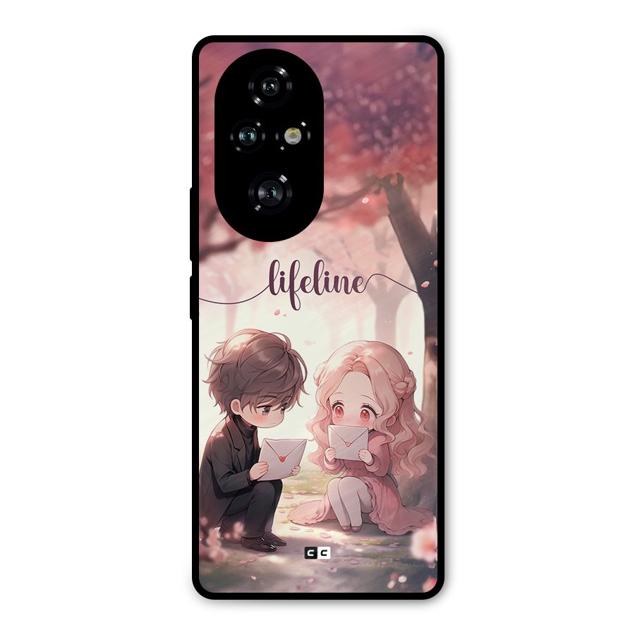 Cute Anime Couple Metal Back Case for Honor 200 Pro