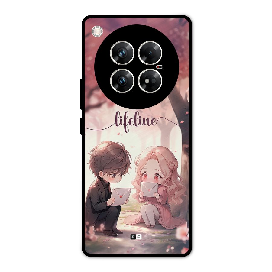 Cute Anime Couple Metal Back Case for Infinix Zero 40 5G