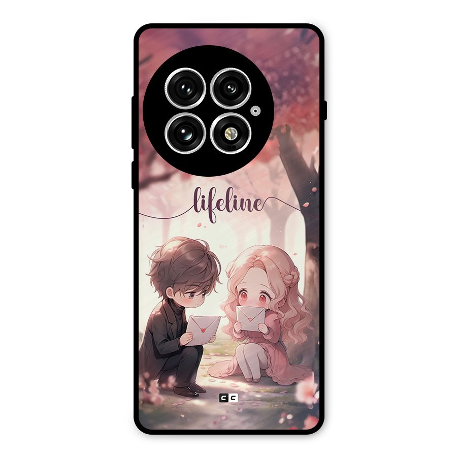 Cute Anime Couple Metal Back Case for OnePlus 13
