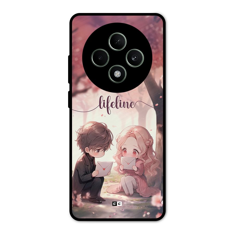 Cute Anime Couple Metal Back Case for Oppo F27