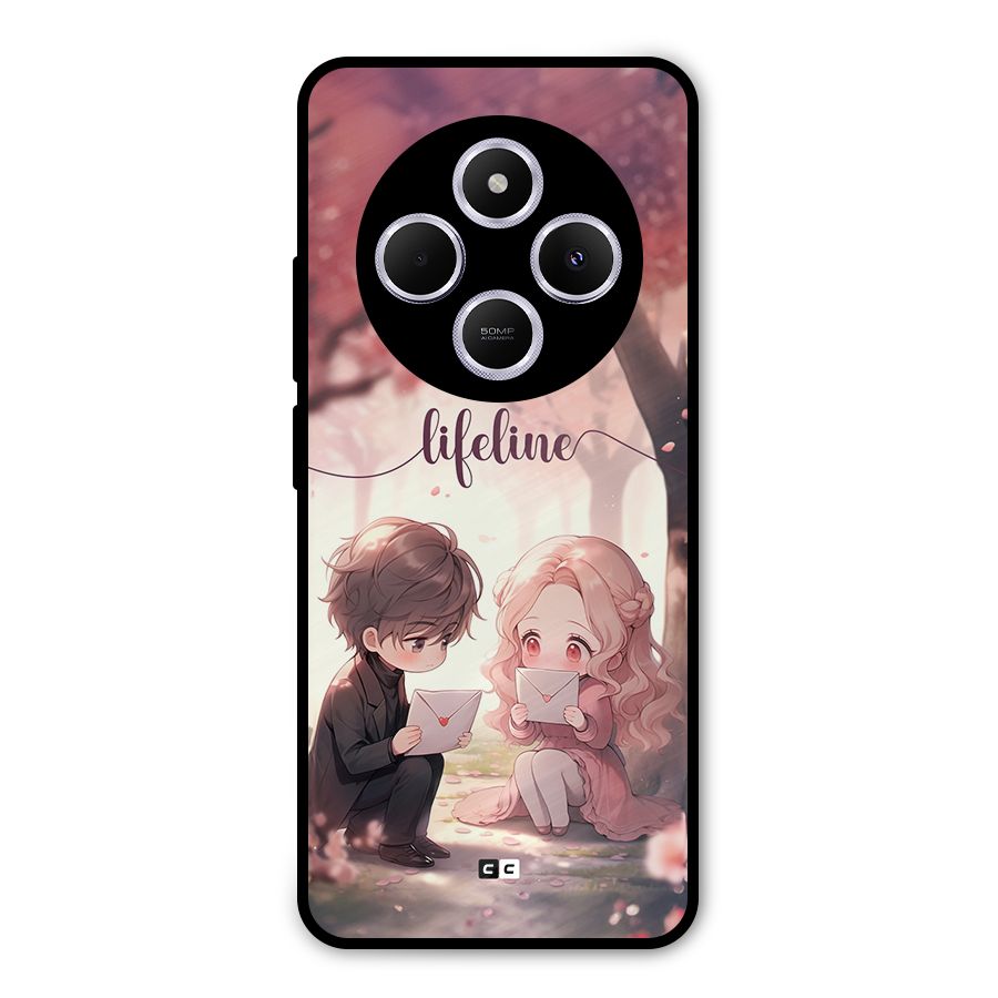 Cute Anime Couple Metal Back Case for Poco C75 5G