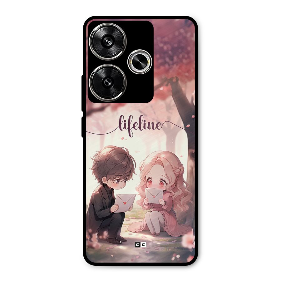Cute Anime Couple Metal Back Case for Poco F6