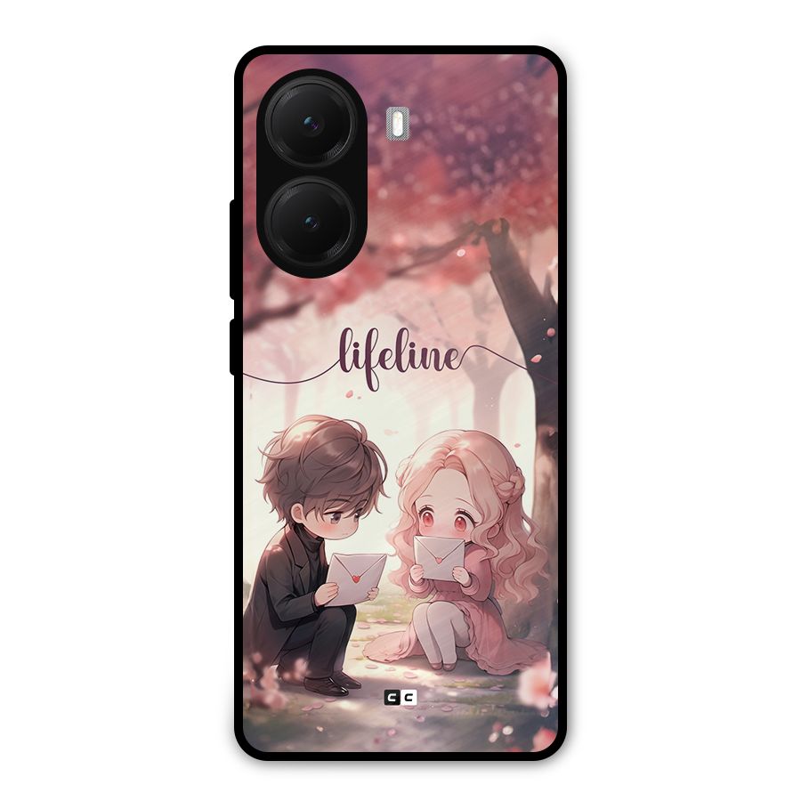 Cute Anime Couple Metal Back Case for Poco X7 Pro