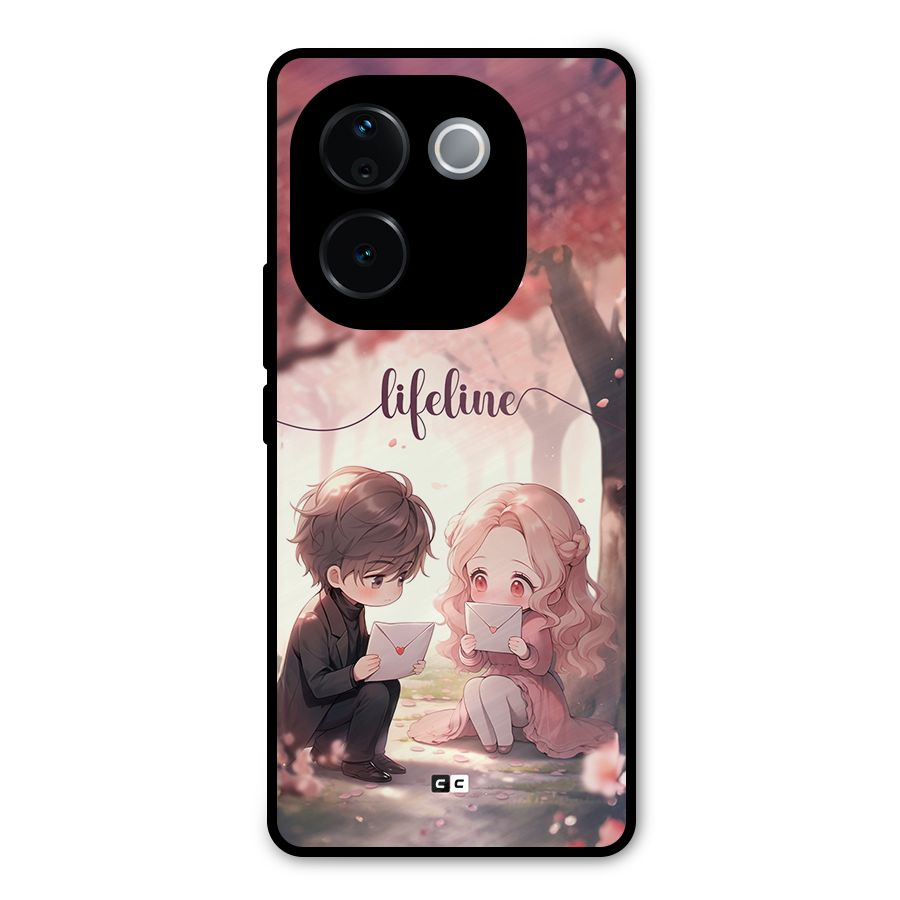 Cute Anime Couple Metal Back Case for Vivo T3 Pro