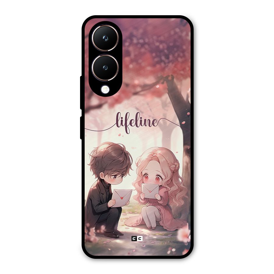 Cute Anime Couple Metal Back Case for Vivo Y28