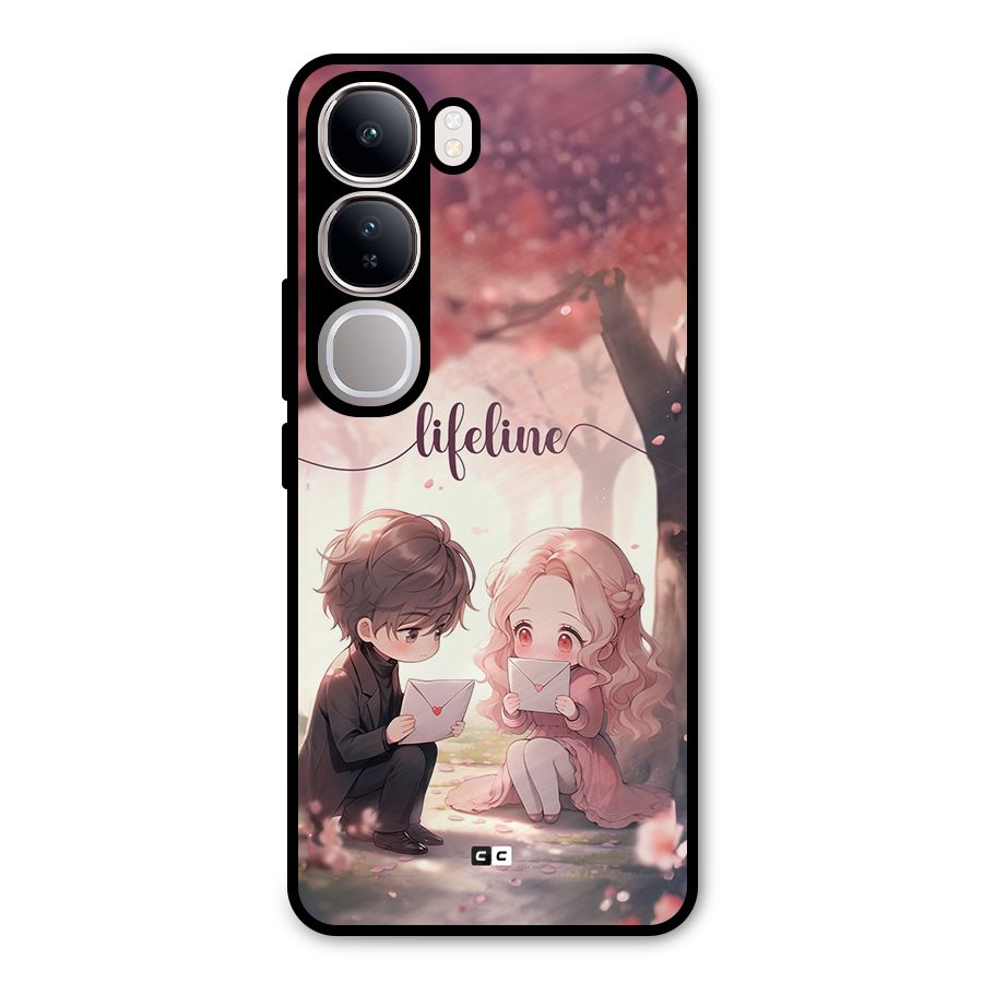 Cute Anime Couple Metal Back Case for Vivo Y300