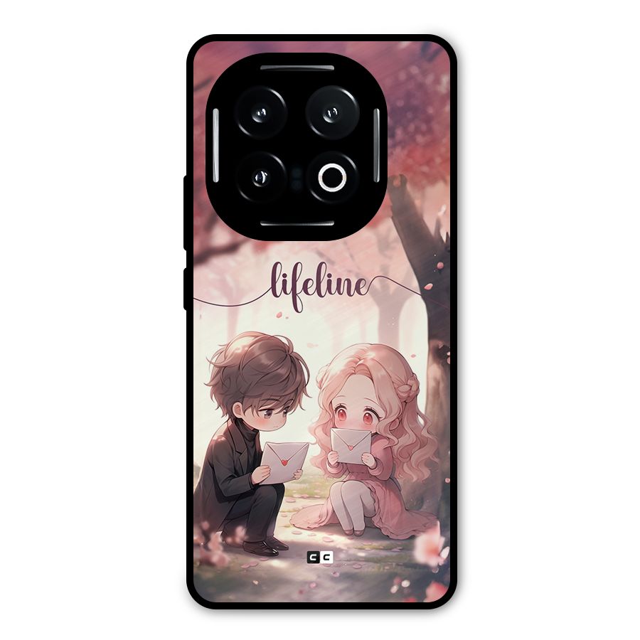 Cute Anime Couple Metal Back Case for iQOO 13