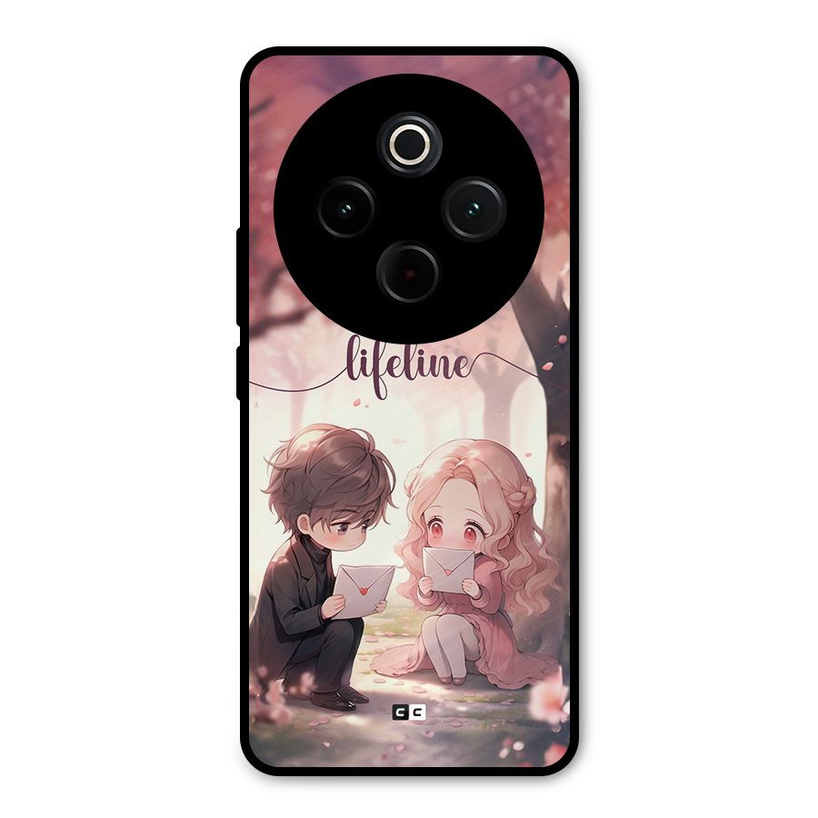 Cute Anime Couple Metal Back Case for iQOO Z10