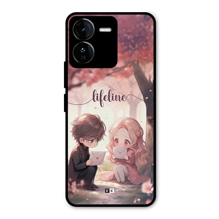 Cute Anime Couple Metal Back Case for iQOO Z9