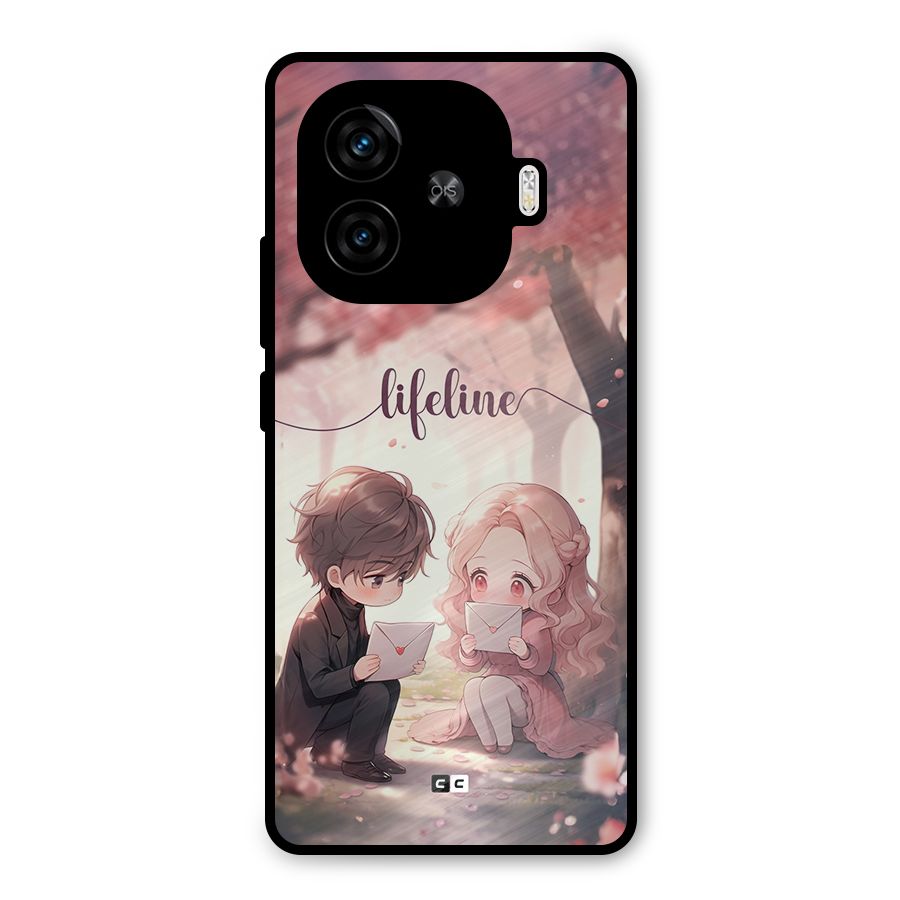 Cute Anime Couple Metal Back Case for iQOO Z9 Turbo