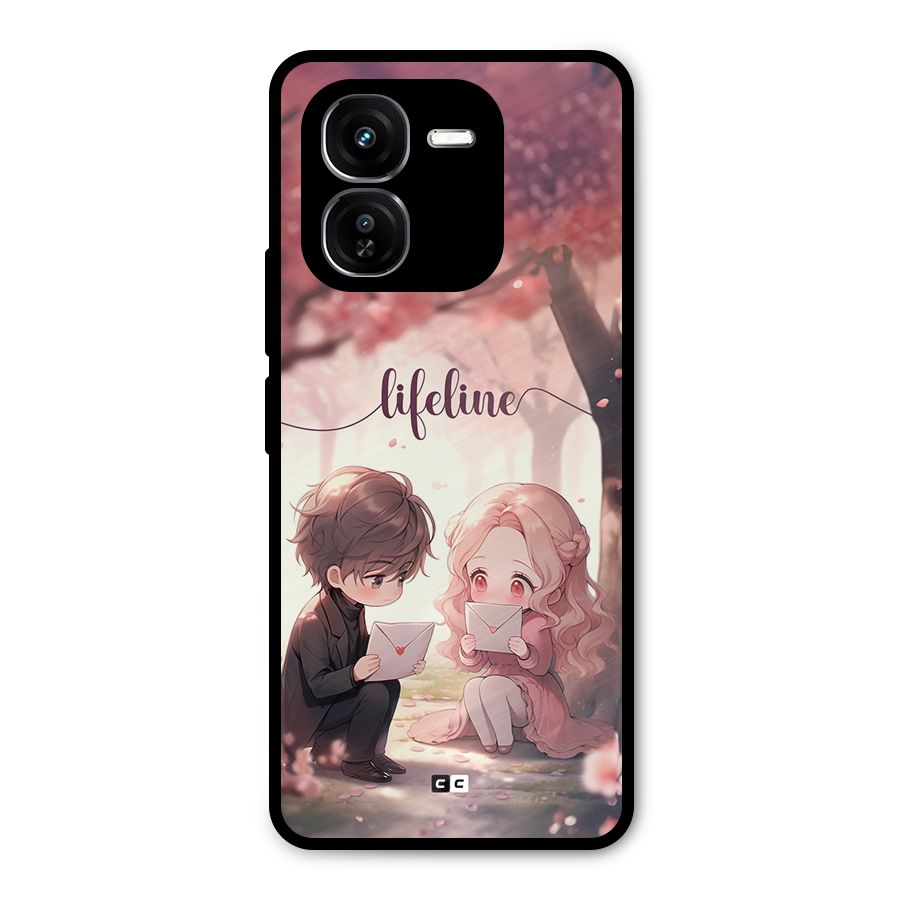 Cute Anime Couple Metal Back Case for iQOO Z9x