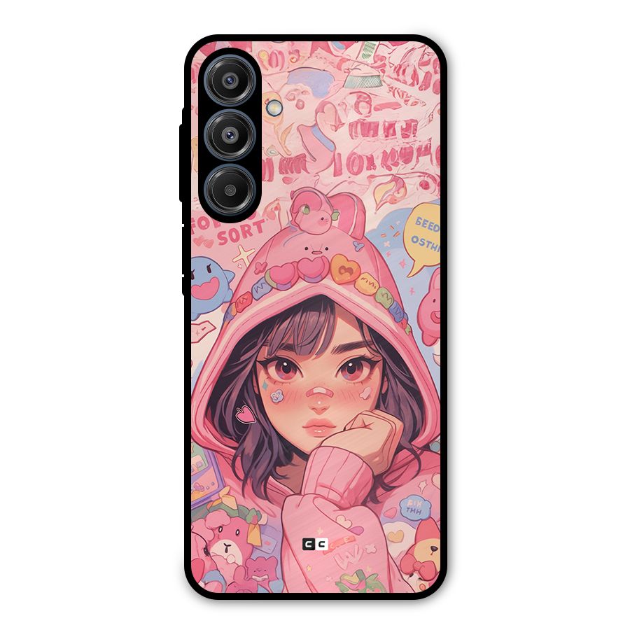 Cute Anime Girl Metal Back Case for Galaxy A16 5G