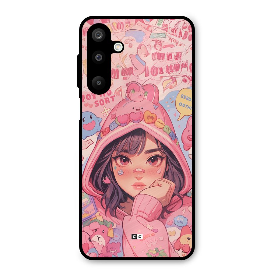 Cute Anime Girl Metal Back Case for Galaxy M16