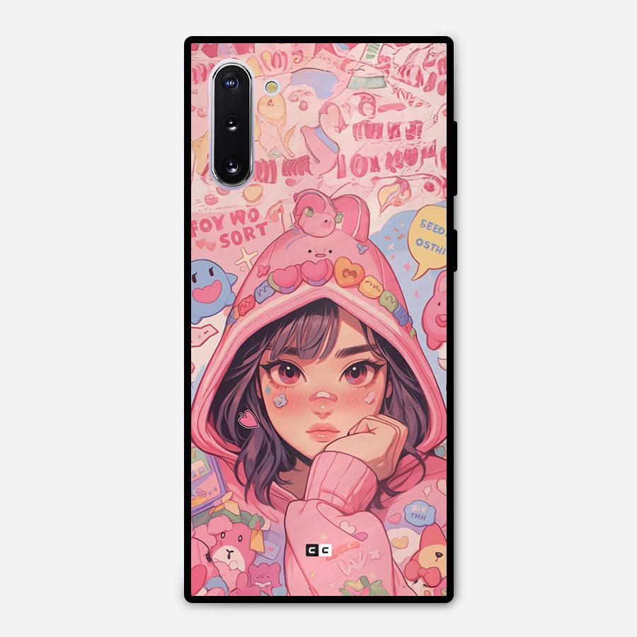 Cute Anime Girl Metal Back Case for Galaxy Note 10
