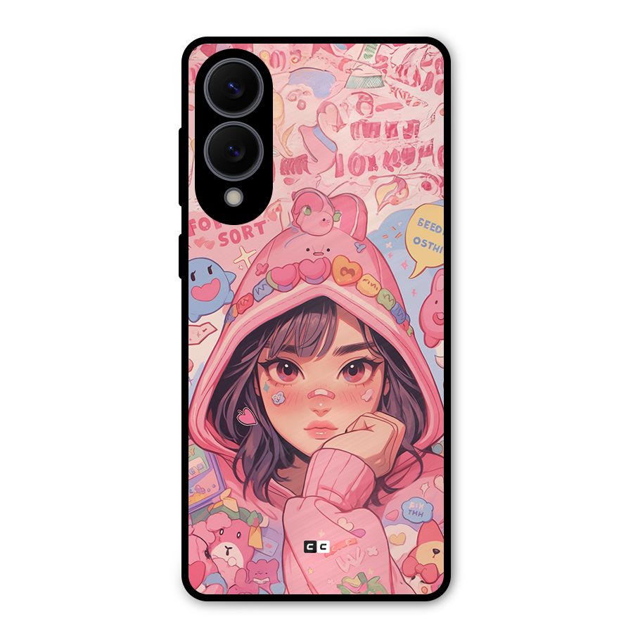 Cute Anime Girl Metal Back Case for Galaxy S25 Edge