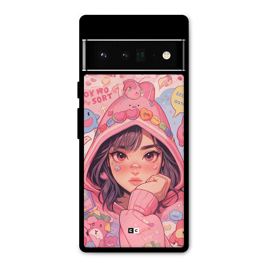 Cute Anime Girl Metal Back Case for Google Pixel 6 Pro