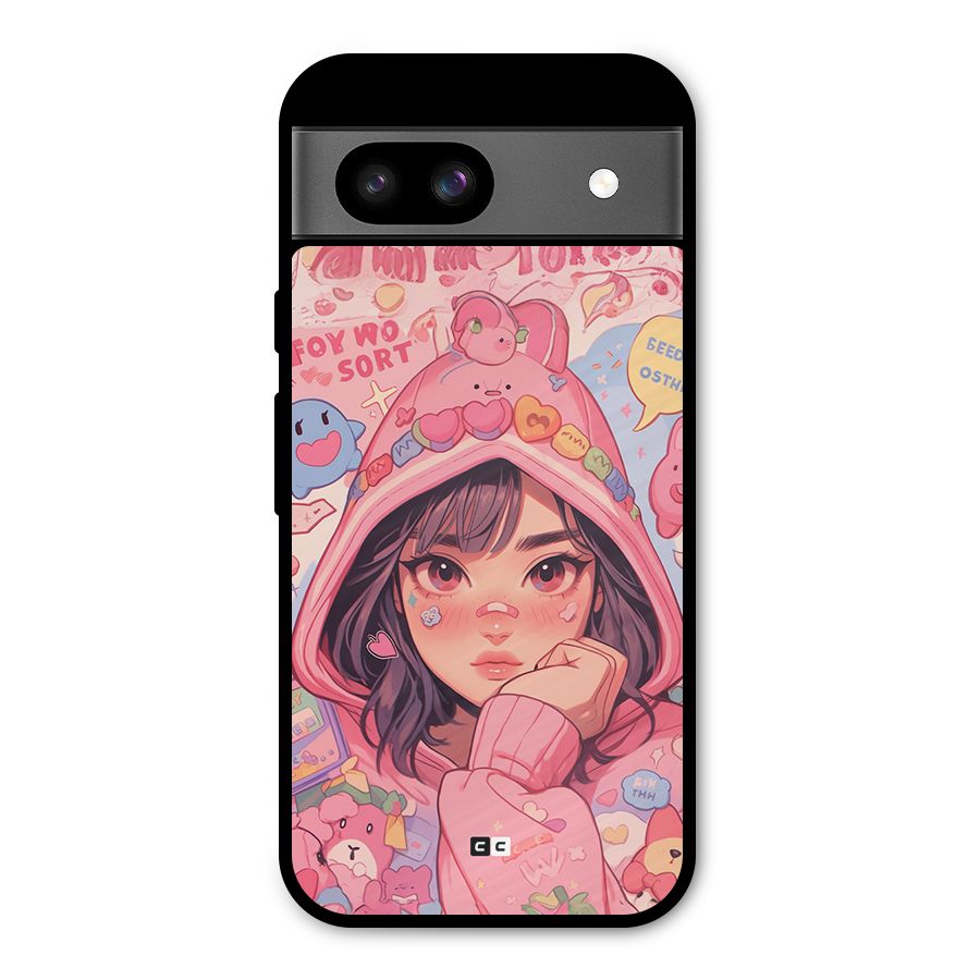 Cute Anime Girl Metal Back Case for Google Pixel 8a