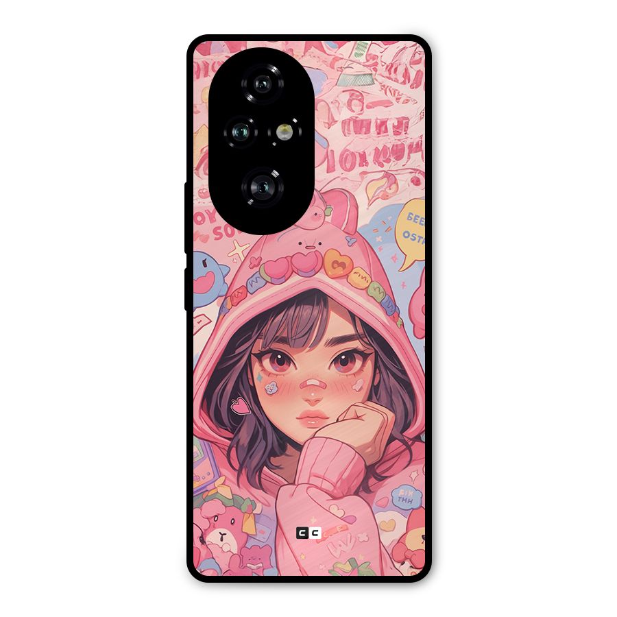 Cute Anime Girl Metal Back Case for Honor 200 Pro