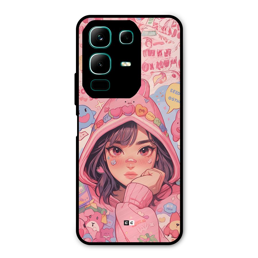 Cute Anime Girl Metal Back Case for Infinix Note 50x