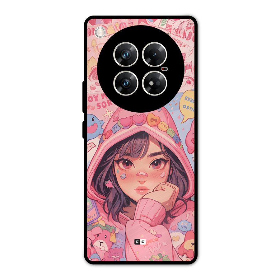 Cute Anime Girl Metal Back Case for Infinix Zero 40 5G