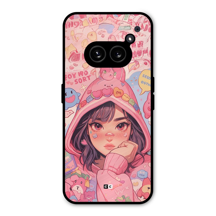 Cute Anime Girl Metal Back Case for Nothing Phone 2a Plus