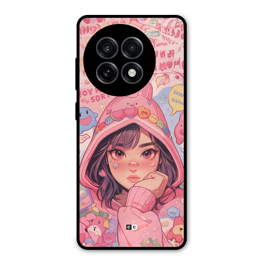Cute Anime Girl Metal Back Case for OnePlus 13R