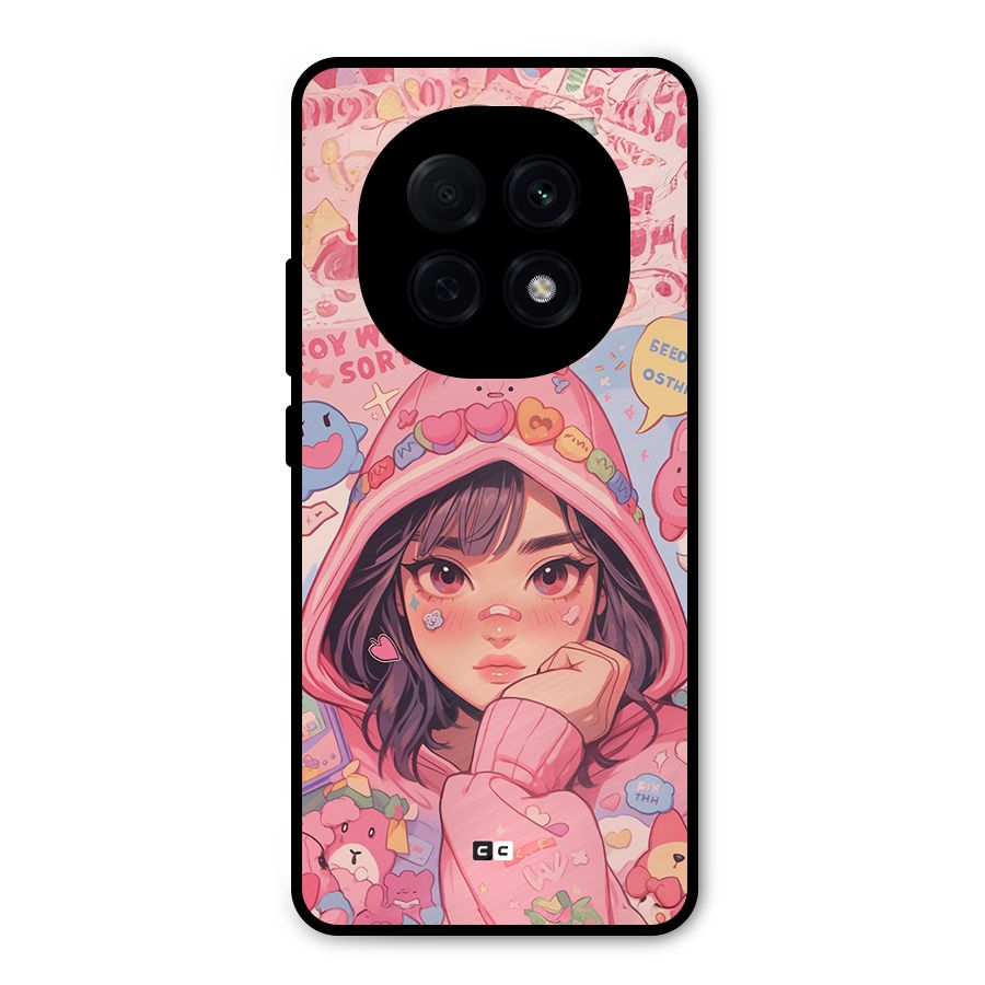 Cute Anime Girl Metal Back Case for Oppo F29 Pro