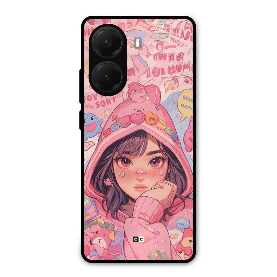 Cute Anime Girl Metal Back Case for Poco X7 Pro