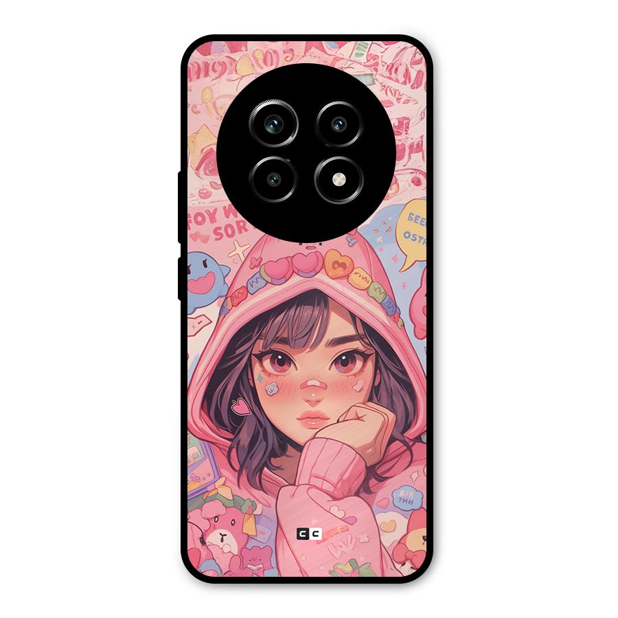 Cute Anime Girl Metal Back Case for Realme 13 Pro