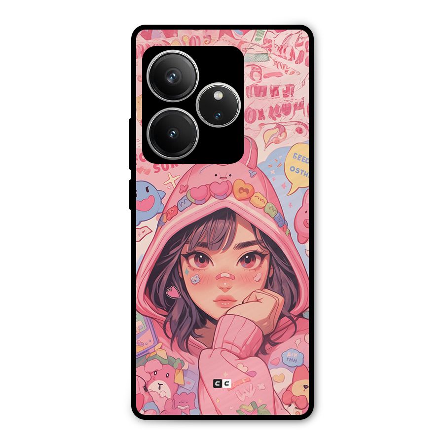 Cute Anime Girl Metal Back Case for Realme GT 6