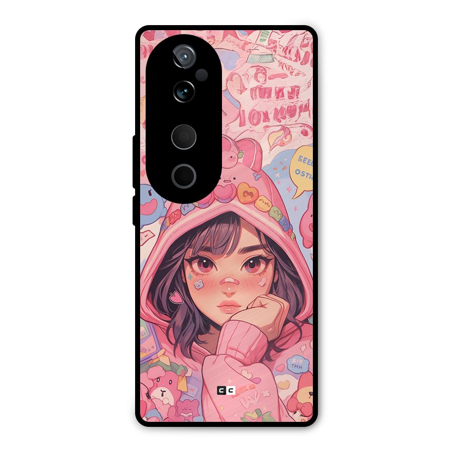 Cute Anime Girl Metal Back Case for Vivo T3 Ultra