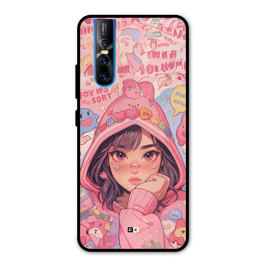 Cute Anime Girl Metal Back Case for Vivo V15 Pro