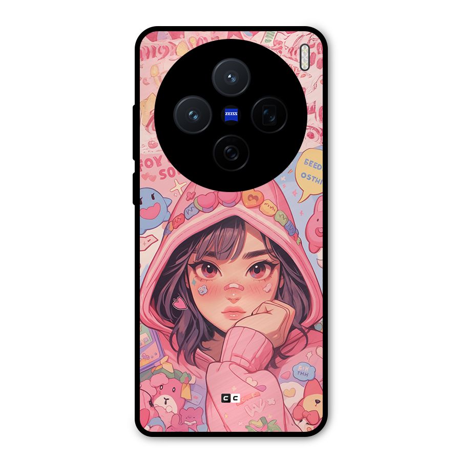 Cute Anime Girl Metal Back Case for Vivo X200