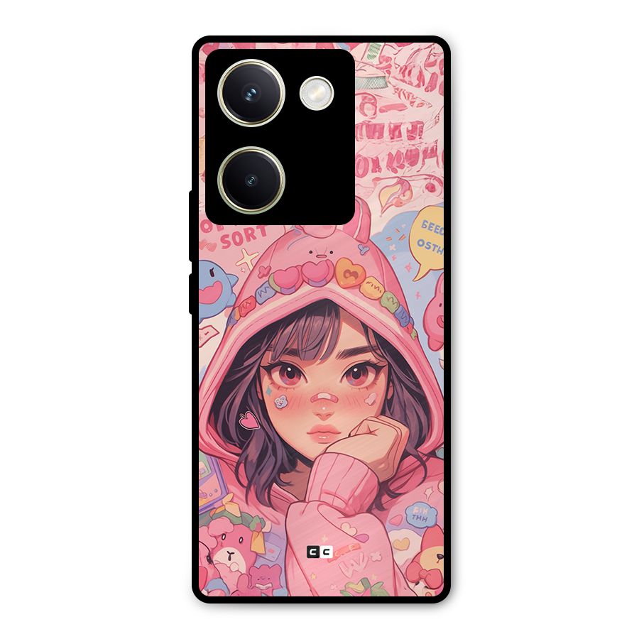 Cute Anime Girl Metal Back Case for Vivo Y200 Pro