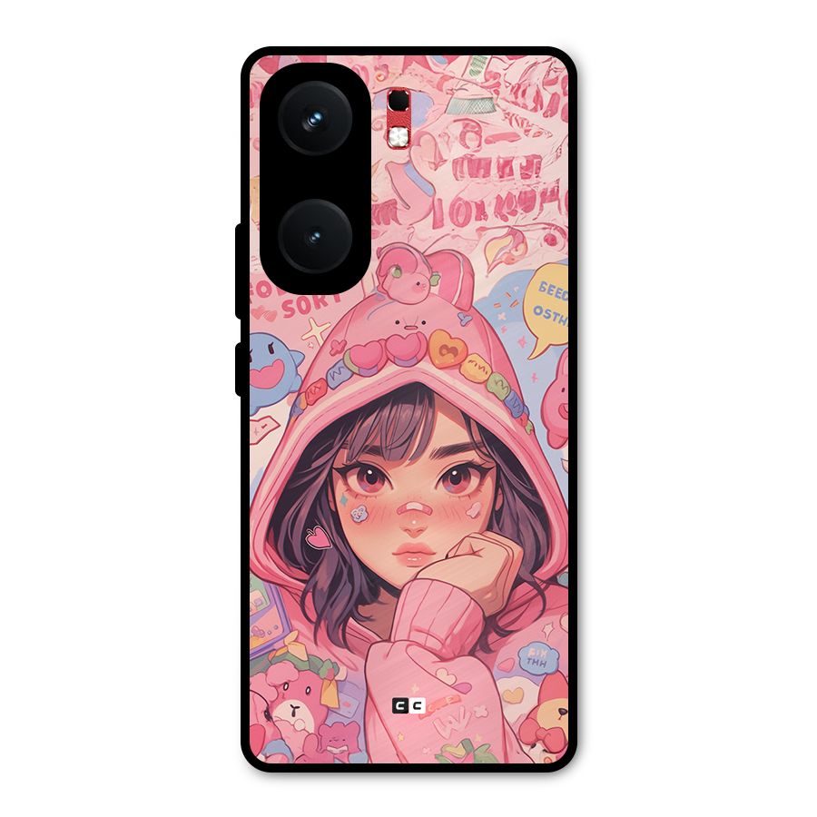 Cute Anime Girl Metal Back Case for iQOO Neo 9 Pro