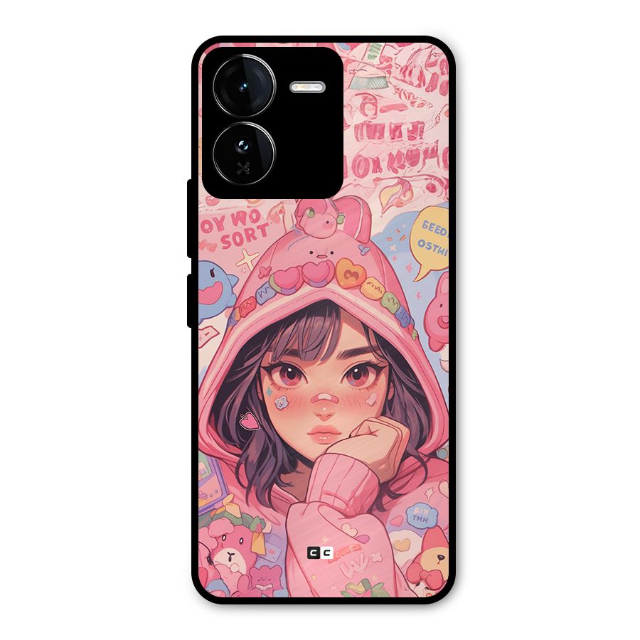 Cute Anime Girl Metal Back Case for iQOO Z9
