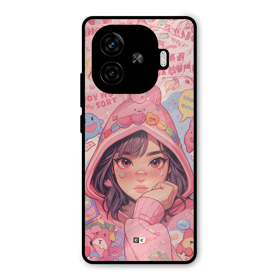 Cute Anime Girl Metal Back Case for iQOO Z9 Turbo