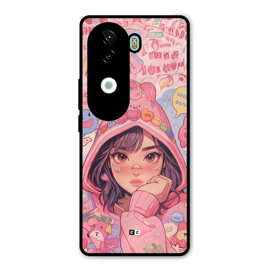 Cute Anime Girl Metal Back Case for iQOO Z9s
