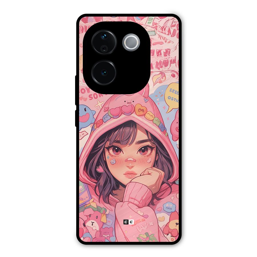 Cute Anime Girl Metal Back Case for iQOO Z9s Pro