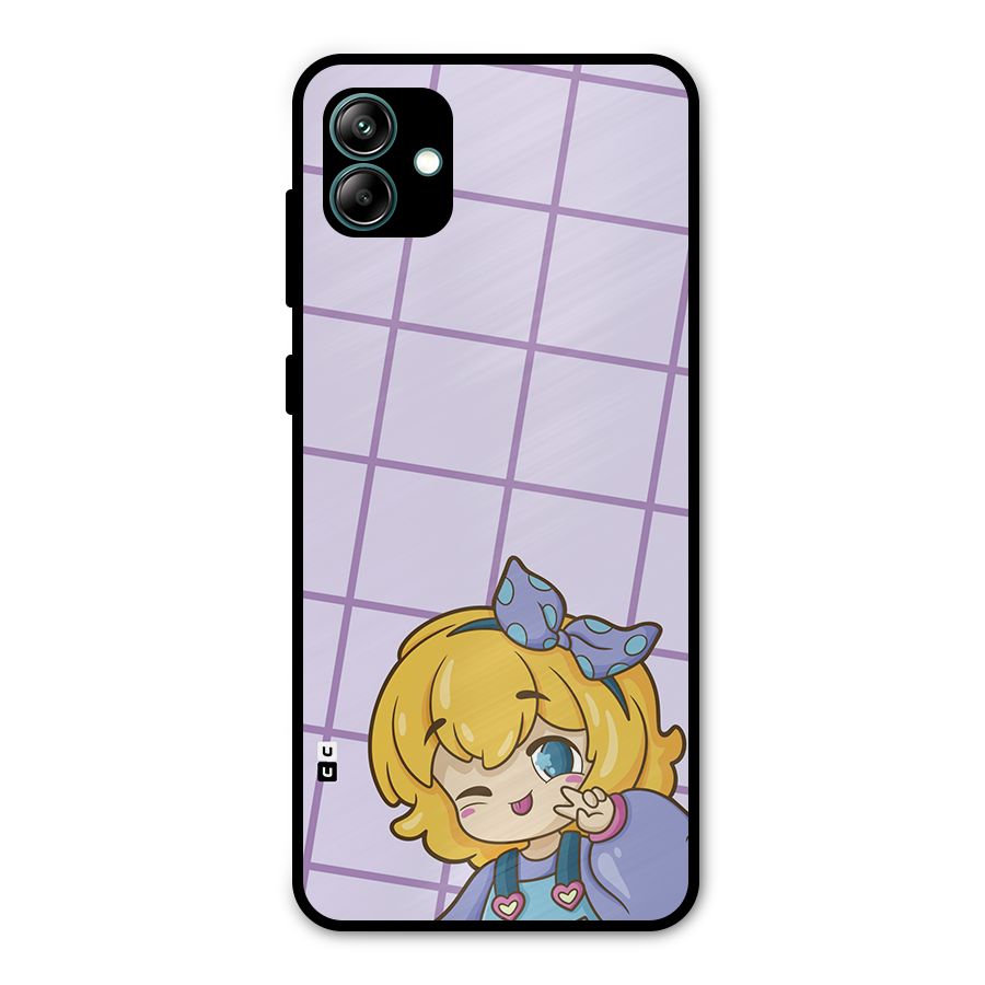 Cute Anime Illustration Metal Back Case for Galaxy A04