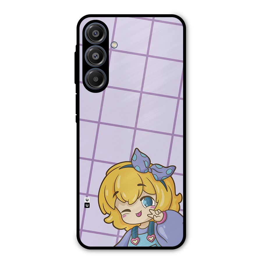 Cute Anime Illustration Metal Back Case for Galaxy A16 5G
